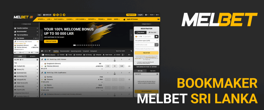 Sports betting and online casino in Melbet Sri Lanka